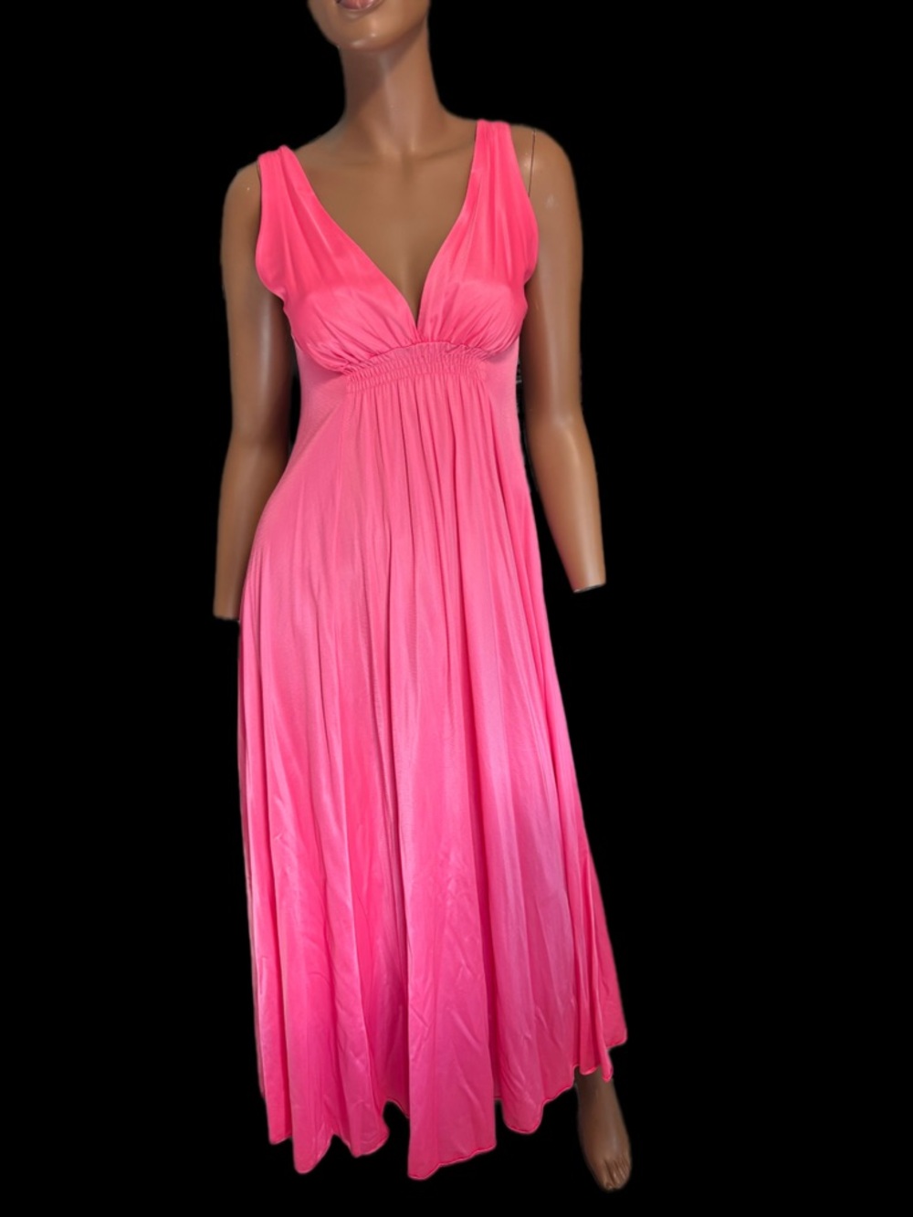 Vintage Bubblegum Pink Maxi Slip Dress